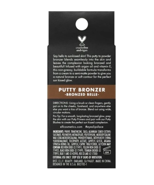 e.l.f. Putty Bronzer, Bronzed Belle, 10g - Imagem 3