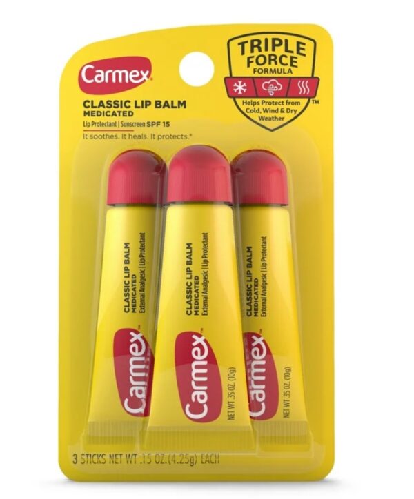 Carmex hidratante labial clássico pack 3