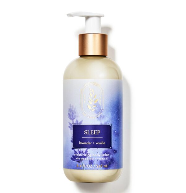 Sleep Lavender Vanilla Bath & Body Works linha terapéutica loção hidratante 248ml